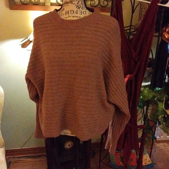 Pink Rose Sweaters - Women's heathered purple  dolman sleeve cropped sweater by Pink Rose size medium